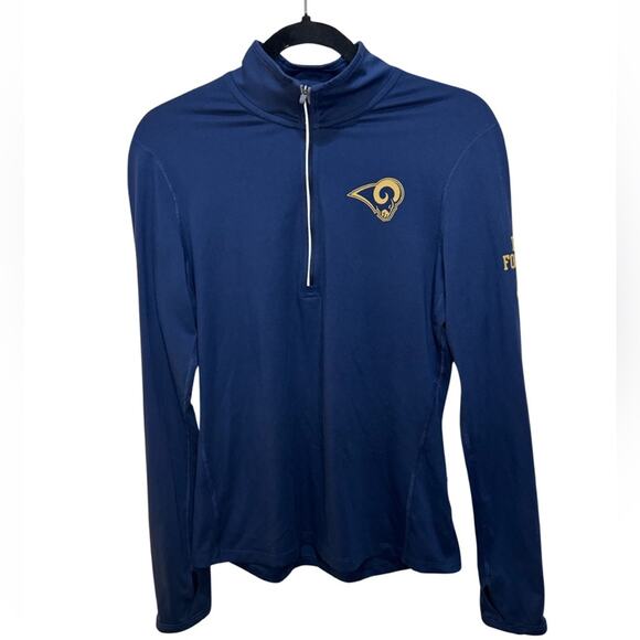NFL Nike Rams Navy Tailgate Element Half-Zip Jacket - Picture 1 of 6